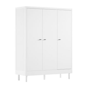 Șifonier de copii alb din lemn de fag 146x190x55 cm Forrest – Vipack