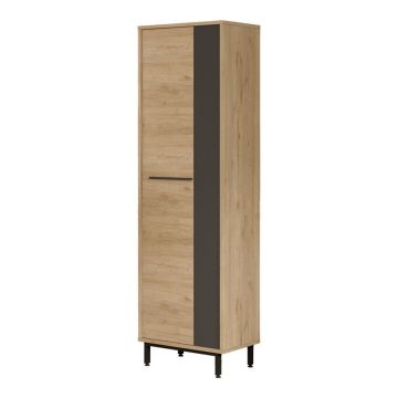 Raft pantofi Scarpiera 9 locuri, Natural-antracit, 57x36x186 cm