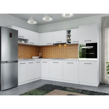 Set Mobila Bucatarie Colt Mina Pure 180*280 Alb C190