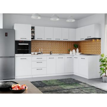 Set Mobila Bucatarie Colt Mina Pure 300*160 Alb C195