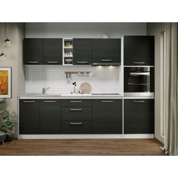 Set Mobila Bucatarie Mina 260 Alb/Ferrara C174