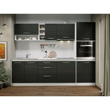 Set Mobila Bucatarie Mina 260 Alb/Ferrara C175