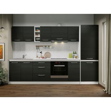 Set Mobila Bucatarie Mina 300 Alb/Ferrara C185