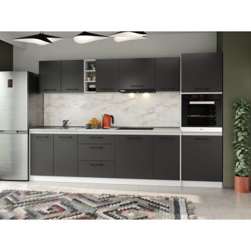 Set Mobila Bucatarie Mina Grafit 300 Gri Antracit C188