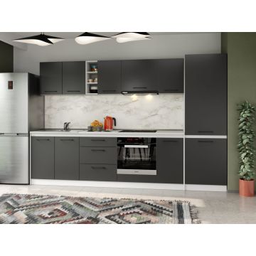 Set Mobila Bucatarie Mina Grafit 300 Gri Antracit C189