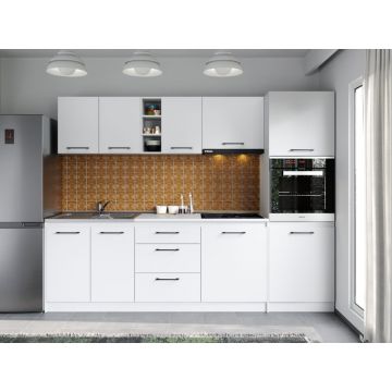 Set Mobila Bucatarie Mina Pure 260 Alb C170