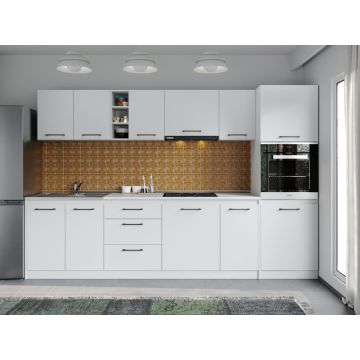 Set Mobila Bucatarie Mina Pure 300 Alb C180