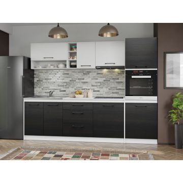 Set Mobila Bucatarie Mina Yang 260 Ferrara/Alb C176