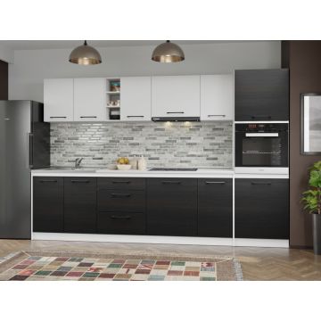 Set Mobila Bucatarie Mina Yang 300 Ferrara/Alb C186