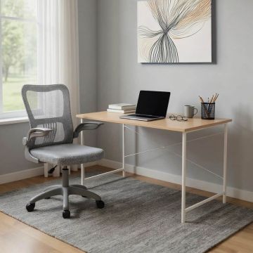 Set mobilier birou 2 buc Mindset Gri 120x60x75 cm