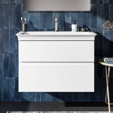 Set mobilier suspendat Ideal Standard Finesse alb mat cu lavoar 80 cm - Dimensiune 80 cm