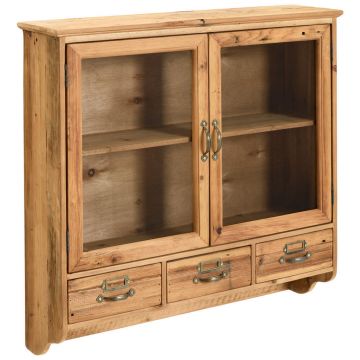 Vitrină Suspendată, masiv, brad culoare natur