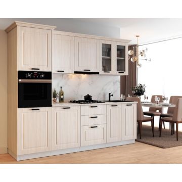 Bucatarie ATHENA 2.66 MDF, 266x223x60cm, lemn alb