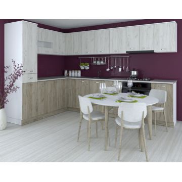 Bucatarie Nico Pe Colt,203x60x200 cm, Stejar K001+K002
