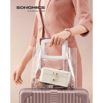 Cutie bijuterii Songmics Alb 16x11x8 cm