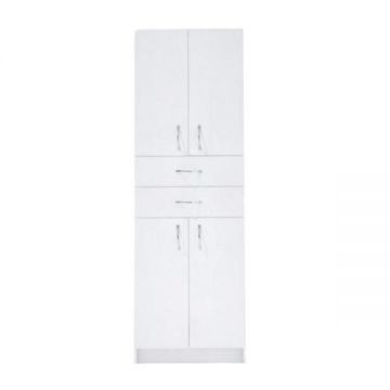 Dulap 4 usi-2 sertare PAL alb