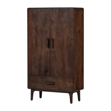 Dulap Ã®n culoare naturalÄÃ®nchisÄdin lemn de mango 85x150x35 cm Liya âu0080WOOOD