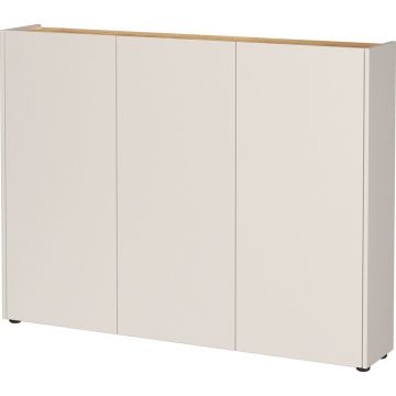 Dulap crem cu aspect de lemn de stejar 138x105x25 cm Libbiano âu0080Germania