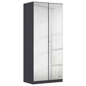 Dulap Cu Uși Rotative, 91/210/54 cm, antracit, argintiu