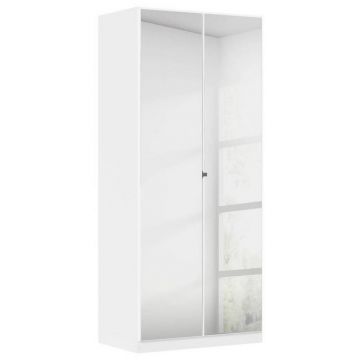 Dulap Cu Uși Rotative, 91/210/54 cm, argintiu, alb