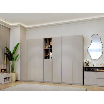 Dulap dormitor haine Bej/casmir 287 cm Auris C2