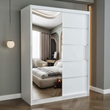 Dulap dressing Atlantic 2 usi cu oglinda, 150 cm, Alb