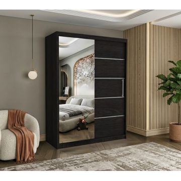 Dulap dressing Atlantic 2 usi cu oglinda, 150 cm, Wenge