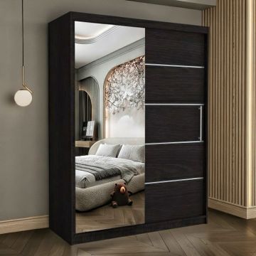 Dulap dressing Atlantic 2 usi cu oglinda, 150 cm, Wenge