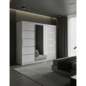 Dulap dressing Atlantic 3 usi, 250 cm, Alb