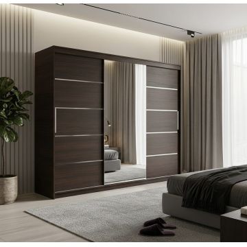 Dulap dressing Atlantic 3 usi, 250 cm, Wenge