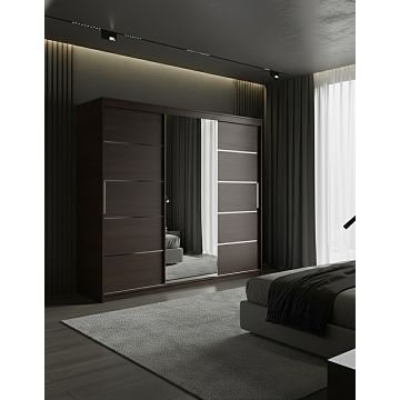 Dulap dressing Atlantic 3 usi, 250 cm, Wenge