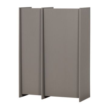 Dulap gri cu aspect de lemn de frasin 102x140x44 cm Brock âu0080WOOOD