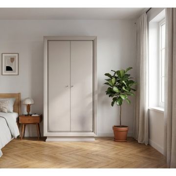 Dulap Largo SZF 2D cu doua usi si bara pentru umerase 106,5x62x204 cm h culoare cashmire