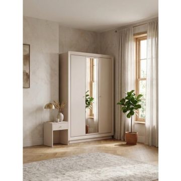 Dulap Largo SZF 3D cu trei usi 166,5x62x214 cm h culoare cashmire