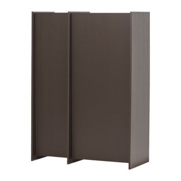 Dulap maro Ã®nchis cu aspect de lemn de frasin 102x140x44 cm Brock âu0080WOOOD