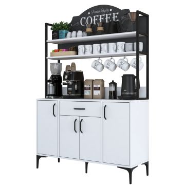 Dulap multifunctional, Hanah Home, PAL melaminat, alb, 120x40x183.6 cm