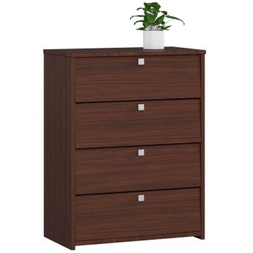 Dulap pantofi RUBIN 4 niveluri, cu usi rabatabile, PAL laminat 16 mm, 66x36x85 cm, maro wenge