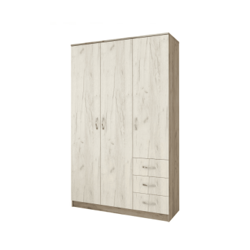 Dulap Vega, 3 usi/3 sertare, Stejar K01/Stejar K02