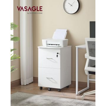 Fiset, dulap birou Vasagle Alb 54.4x43.8x40 cm