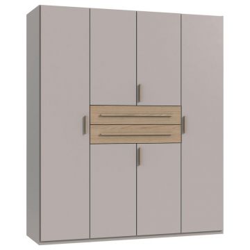 Șifonier, 180/208/65 cm, culoare lemn stejar, cașmir