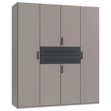 Șifonier, 180/208/65 cm, grafit, gri, sahara