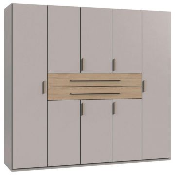 Șifonier, 225/208/65 cm, culoare lemn stejar, cașmir