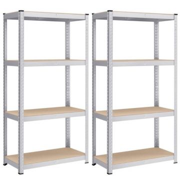 Set 2 Rafturi metalice, Songmics, Negru, 520 kg 40 x 80 x 160 cm