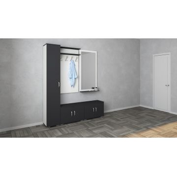 Set Hol Como V7, Antracit/Alb, L 165 cm