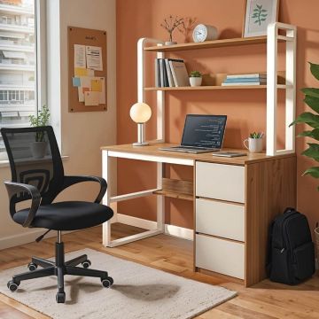 Set mobilier birou 2 buc Focus Stejar 120x50x147 cm