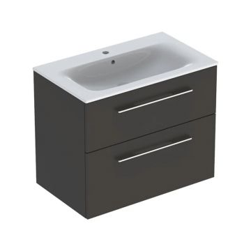 Set mobilier cu lavoar, Geberit, Selnova Square, 80 cm, lava mat