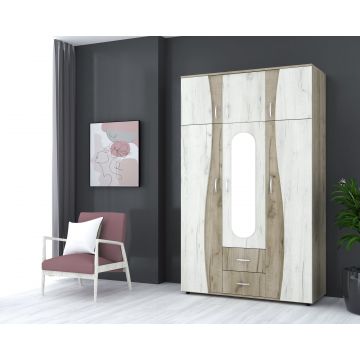 Sifonier 3 usi S, 120 cm - Stejar K02/Stejar K01