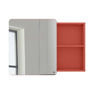 Dulap de baie roșu suspendat/cu oglindă 80x58 cm Color Bath – Tom Tailor