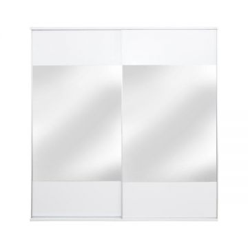 Dulap Laguna 2 usi culisante cu oglinzi, 178 x 60 x 210 cm, Alb