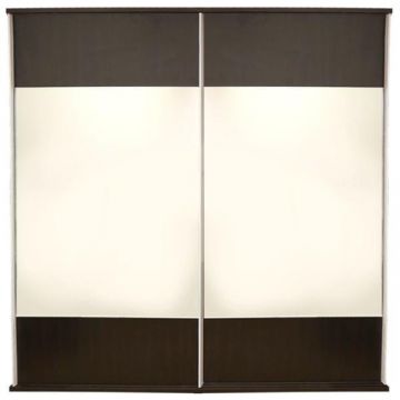 Dulap Laguna 2 usi culisante cu oglinzi, 178 x 60 x 210 cm, Wenge